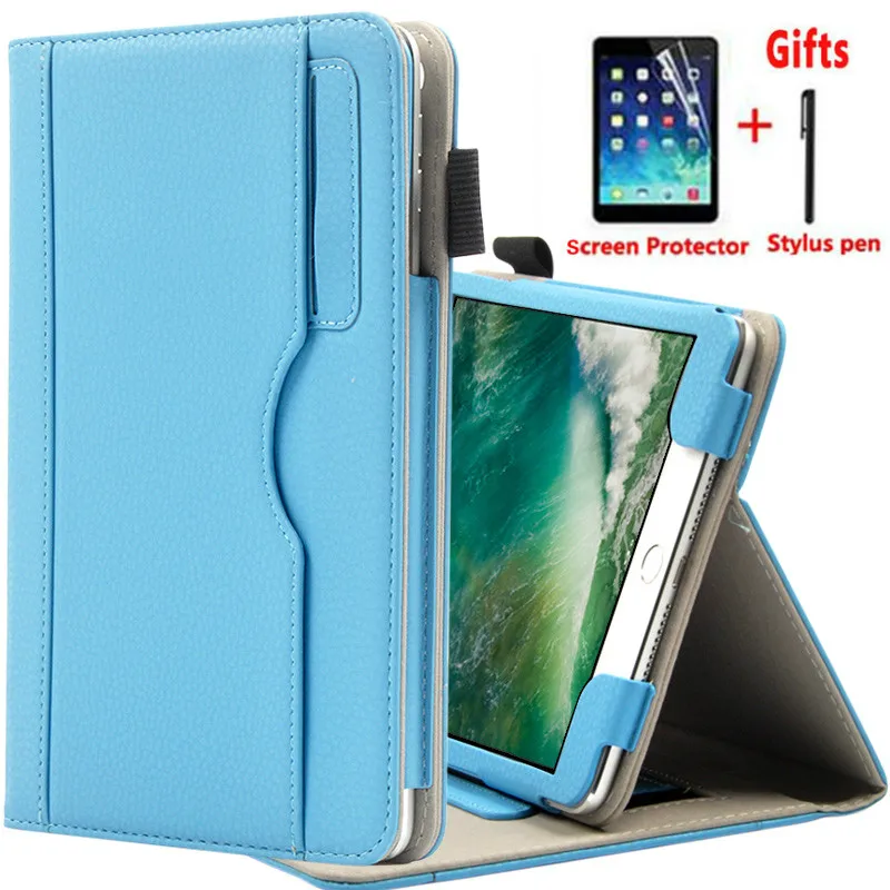Для Apple iPad 2/3/4 чехол Высококачественный из искусственной кожи откидная Подставка Крышка для iPad2 iPad3 iPad4 9,7 ''чехол с держателем для рук+ пленка+ ручка