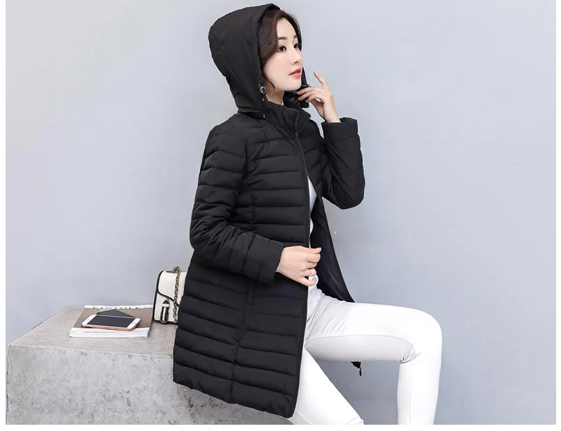 Женская зимняя куртка, осенняя верхняя одежда с капюшоном, длинное женское пальто размера плюс 3XL 4XL, Женская парка Abrigos Mujer Invierno