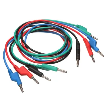 

4pcs 1Mx4mm Double Ended Test Cable Soft Silicone Banana to Banana Plug Test Leads Cable For Multimeter Electronic Equipment