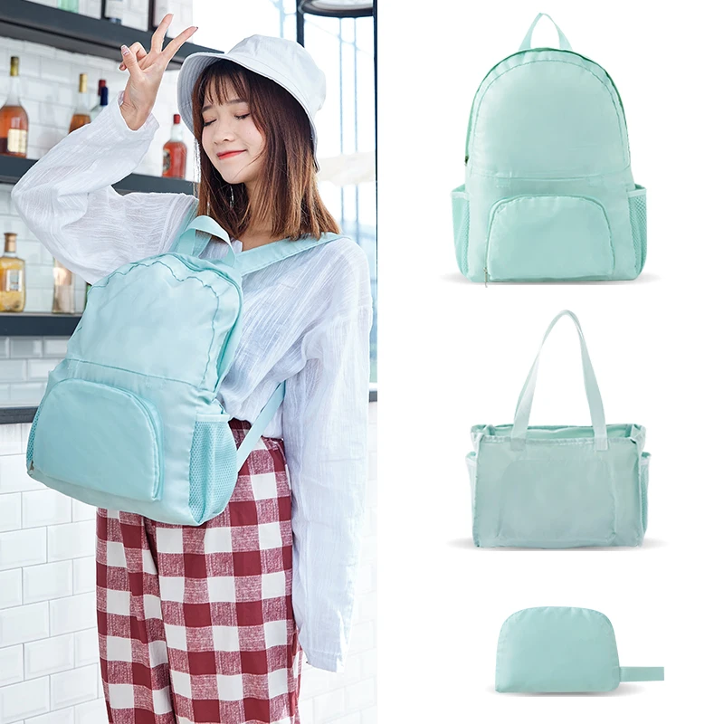 

Travel Backpack Women/Men Nylon Folding Package Bag Easy Storage
