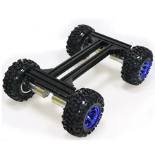 Металлический стенд для шасси, умный автомобиль с пластиковым колесом 130 мм, 12 В, 37 мм, 300 об/мин, мощный двигатель для Arduino, школьный проект, сделай сам, радиоуправляемая игрушка