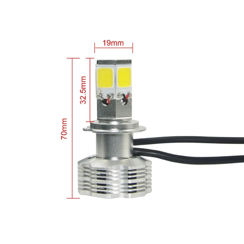 PX26D H7 автомобиля 110W 12000Lm 6000K белый светодиодный головной светильник лампы 4