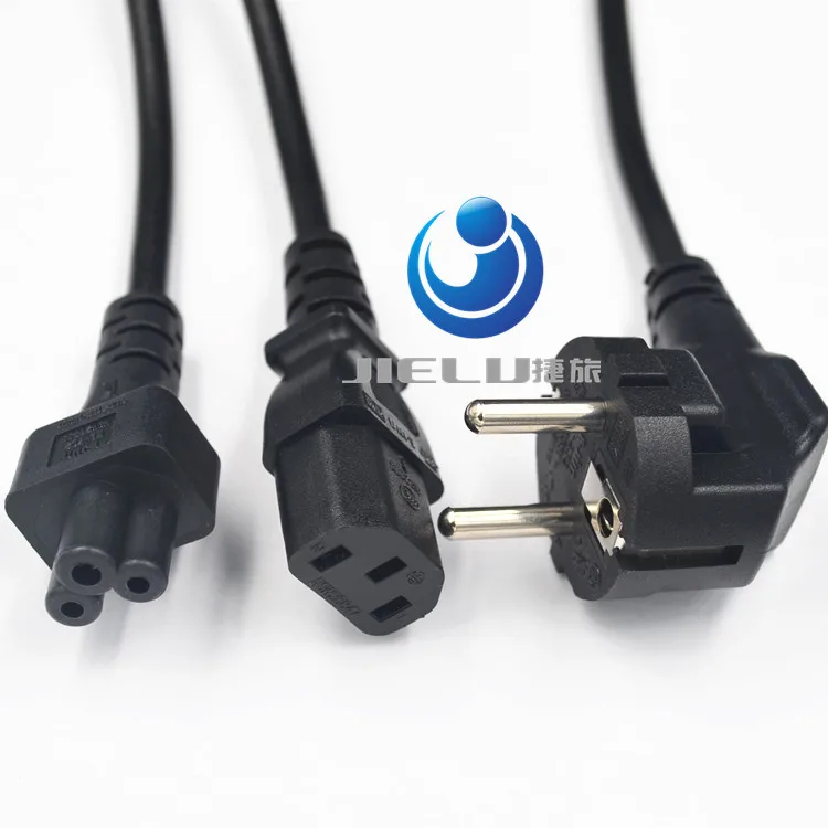 EU Plug 3-Prong Male Power Cable Cord AC Power Adapter to C13 +C5 Female,2M,10 pcs EU Plug 3-Prong Male Power Cable Cord AC Power Adapter to C13 +C5 Female,2M,10 pcs