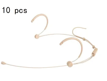 

Bolymic 10 pcs Skin color Headset headworn microphone Mic for Wireless microfoon system NEW