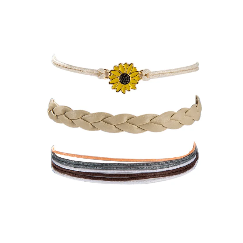 Bohemia Sunflower Charm Anklets - Image 2