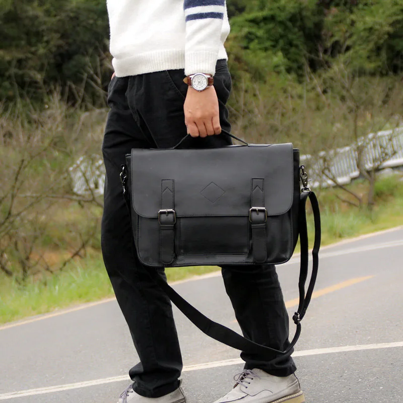 

Man Retro Casual PU Leather Crossbody Bag Large Capacity Waterproof Messenger Bag New