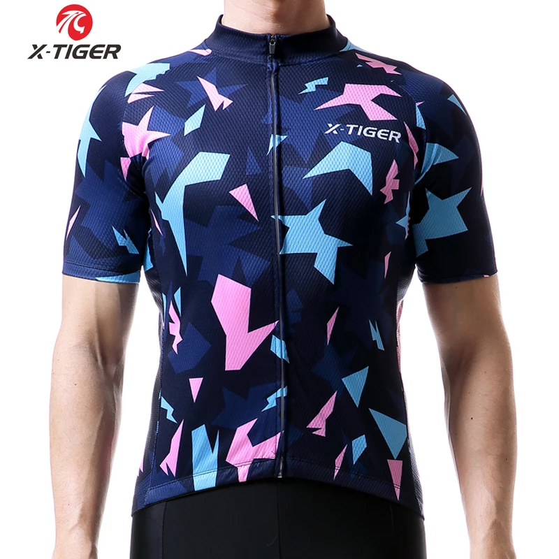 

X-TIGER Men Pro Cycling Jerseys Summer Cycling Clothing MTB Bicycle Clothing Breathable Mountian Bike Clothe Cycling Shirts
