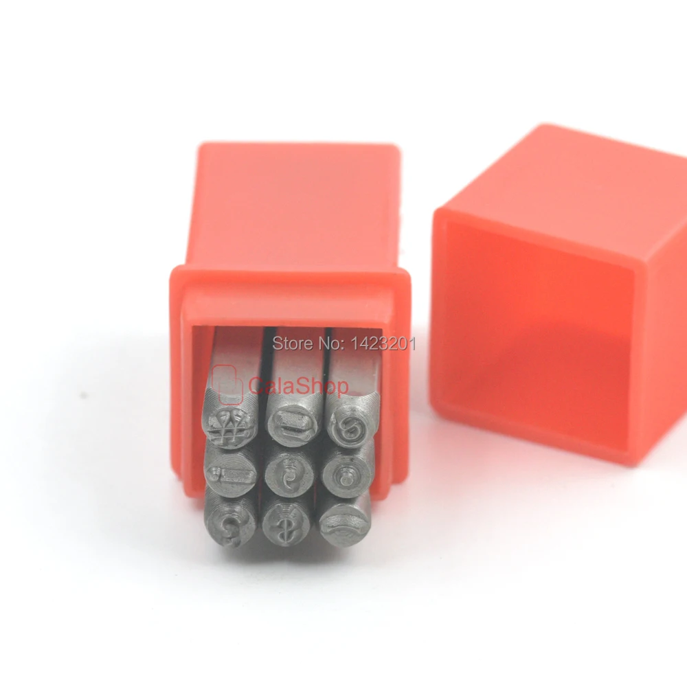 1 компл./Лот символ Φ Die Punch Jeweler Tools кожаное ремесло 4 мм стальной Набор для