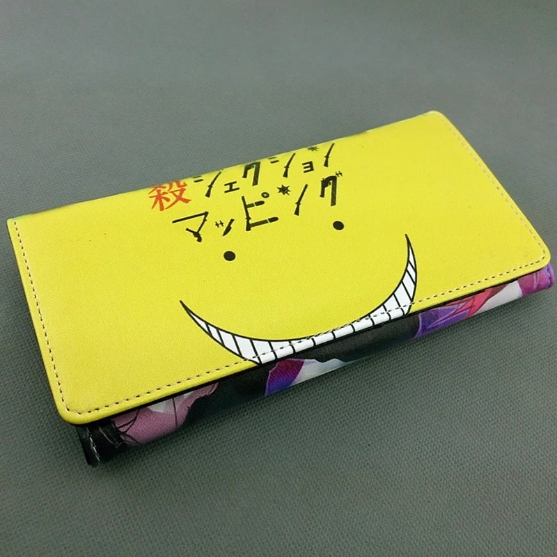Anime Assassination Classroom Colorful Leather Wallet Korosensei Men Women's Button Purse photo