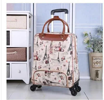 Travel Bags 20 Inch 22 inch Women Luggage Trolley Bag on Wheels Travel Suitcase Rolling Bag Baggage