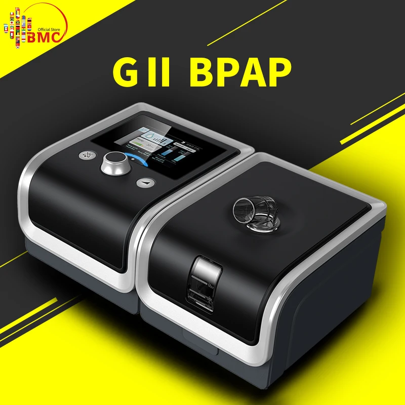 

BMC GII BPAP T-25A/T-25T Electric Bilevel CPAP Machine For Apnea COPD Snoring With Pulse Oximeter Full Face Mask Hose Humidifier