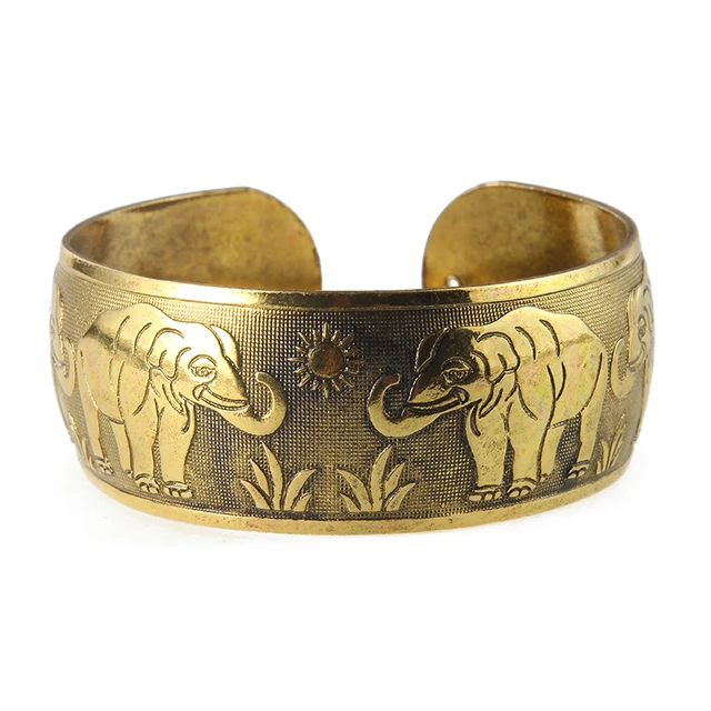 Antique Bronze Tone Gypsy Metal Carving Cuff Bracelet 3