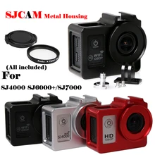 SJ4000 алюминиевый защитный клетка металлическая Корпус чехол+ УФ-фильтр для SJCAM камеры sj9000 SJ4000 WI-FI/SJ6000/ sj7000/sj8000 WI-FI