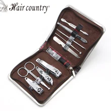 9pcs Nail Care Set Pedicure Scissor Tweezer Knife Ear pick Utility Manicure Set Tools
