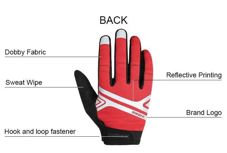 INBIKE перчатки для велоспорта мужские спортивные противоскользящие утолщенные перчатки для езды на мотоцикле MTB дорожный велосипед зимние перчатки длинные перчатки