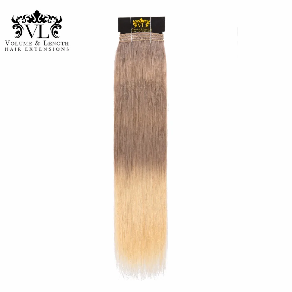 

VL Salon Bundles Professional Weft Ombre Blonde Straight Human Hair Weave 100% Remy Hair Extensions With Free Shipping T18/22