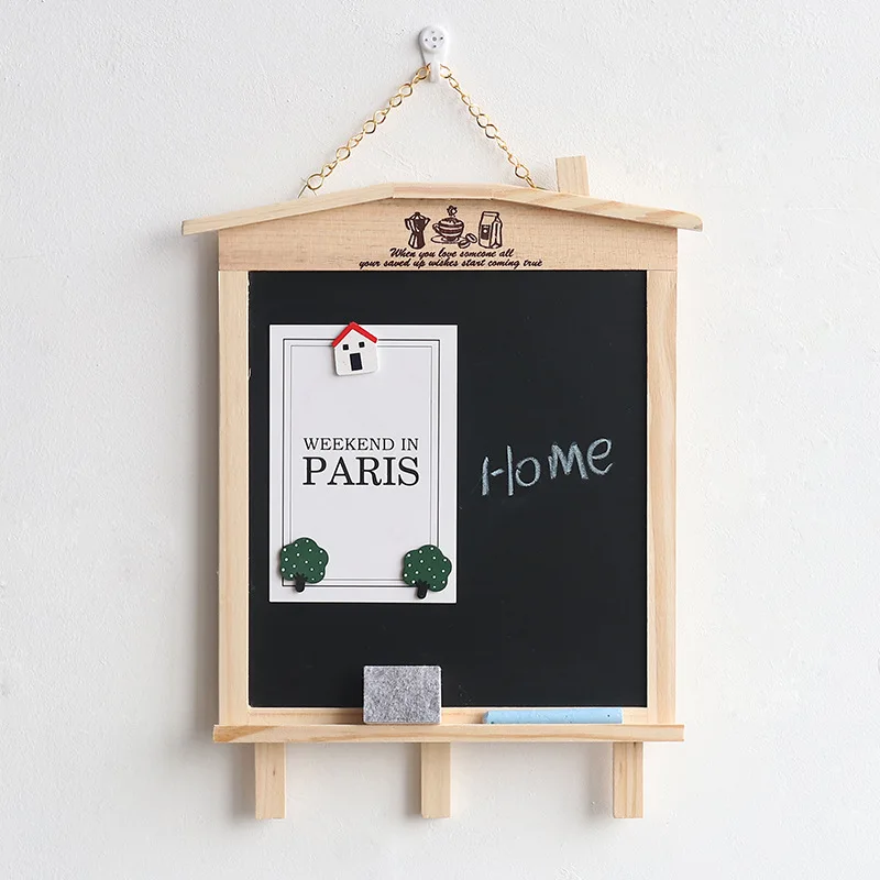 

Wooden Magnetic Bracket Type Children Writing Small Blackboard Bulletin Board Bar Decoration Can Be Hung Creative Shooting Props