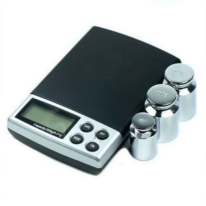 

500g X0.01g LCD Display Jewelry Scale Mini Digital Scale Electronic Jewelry Pocket Scales Balance Weight Tools