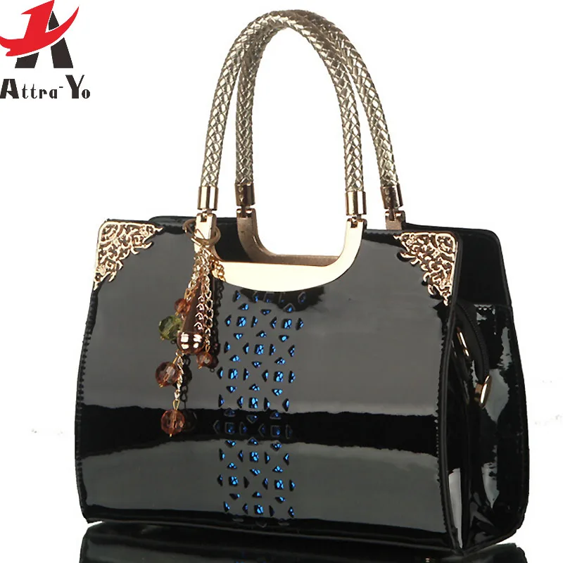 

Atrra-Yo patent women leather handbags women's messenger bags tote bag black embossed shoulder bag ladies fashion bag