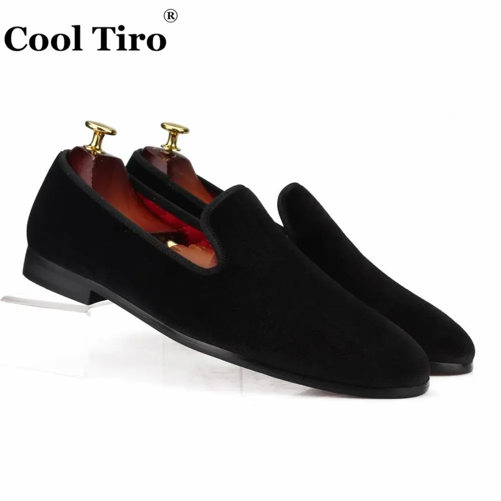 black velvet formal shoes