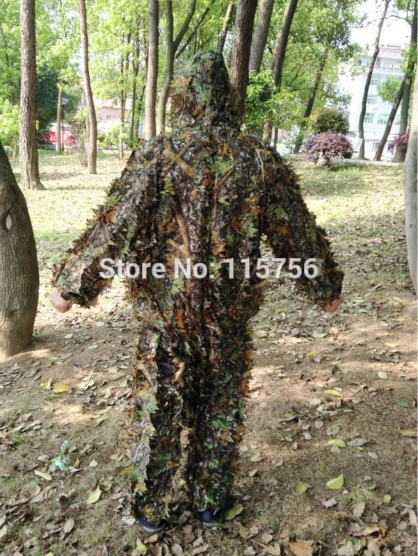 TPRPST Камуфляж 3D плащ с узором из листьев Yowie Ghillie дышащий Открытый пончо Тип камуфляж наблюдение за птицами пончо Снайпер костюм NL149