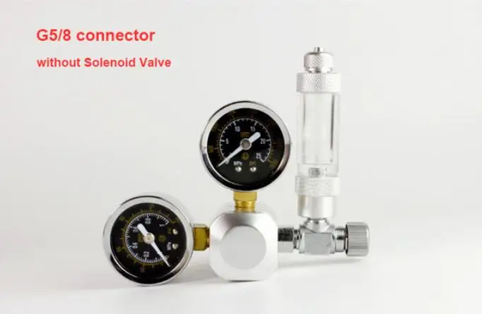 CO2 Regulator Solenoid Meter Valve Aquarium 2 Gauge G5/8 220 V Anti-leak Safe YY 