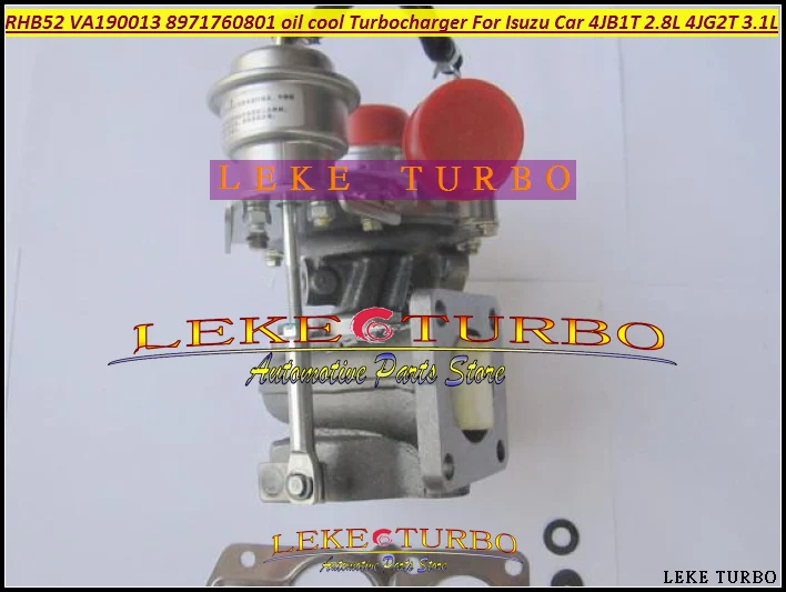 Turbo For ISUZU Car Engine 4JB1T 2.8L 4JG2T 3.1L RHB52 VA190013 8971760801 oil cooled Turbocharger with Gaskets (4)