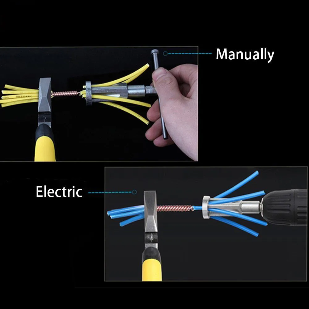 Wire Stripping Artifact Flashlight Dual-Use Fast Switch Terminal Block Electrician Automatic Stripping Twist Line Artifact 24