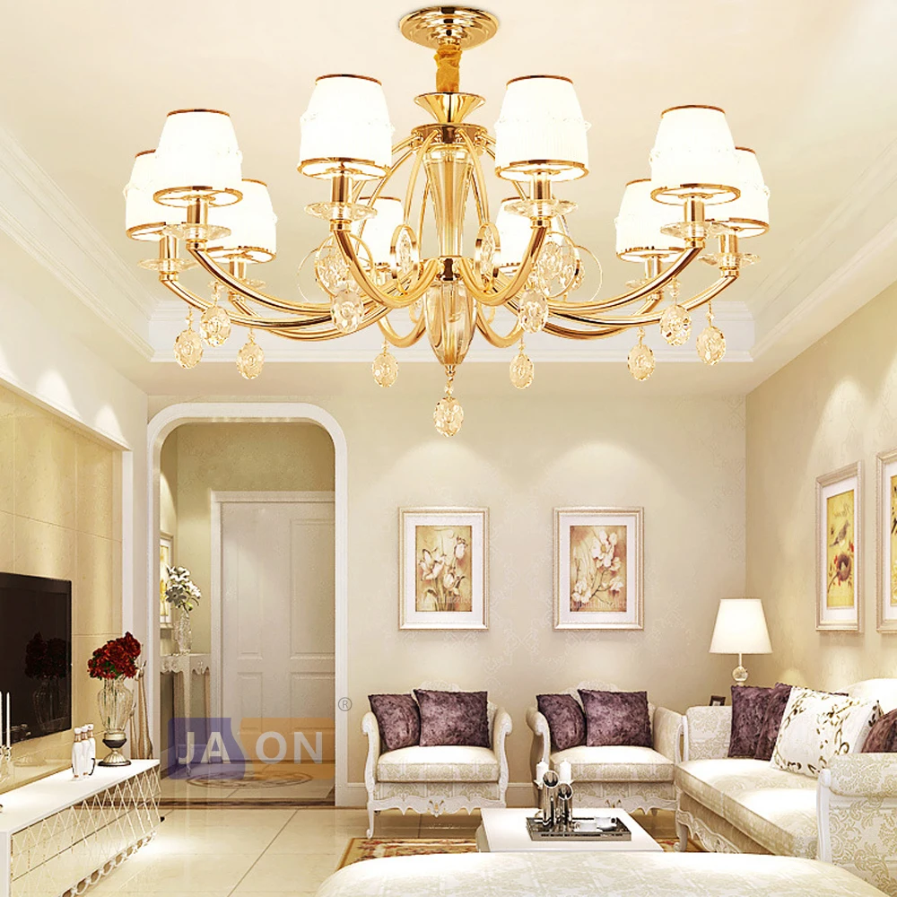 

led e14 Postmodern Iron Crystal Glass Golden LED Chandelier Chandelier Lighting LED Light LED Lamp For Foyer Dinning Room