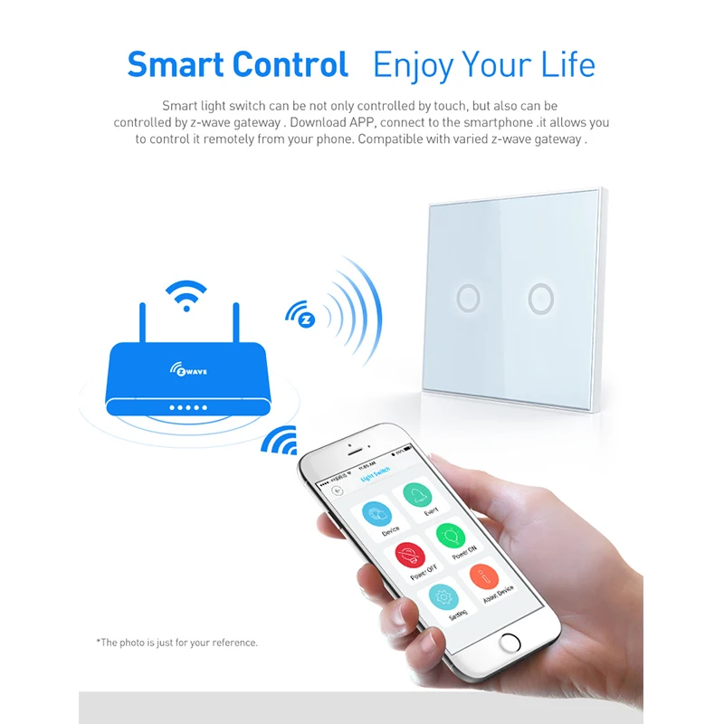 COOLCAM 4 шт./лот Z-wave Plus настенный светильник переключатель 2CH домашней автоматизации Z Wave беспроводной умный пульт дистанционного управления светильник переключатель