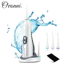 Ovonni обновленная версия ирригатор для полости рта водный Флоссер с большой емкостью резервуар для воды Индуктивный перезаряжаемый с usb зарядным кабелем