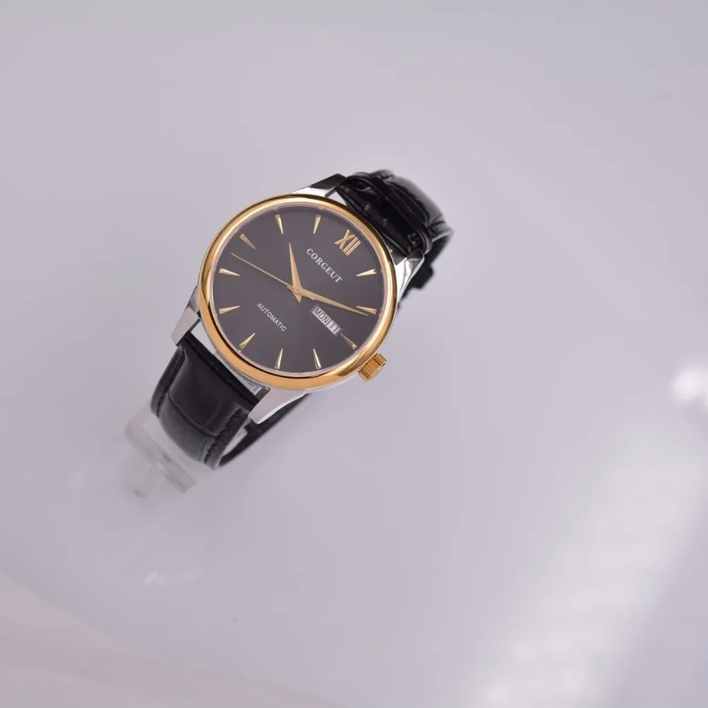 

New Arrival 40mm corgeut luxury top brand clock watch men Week date miyota 8215 Mechanical Automatic mens Watch reloj hombre