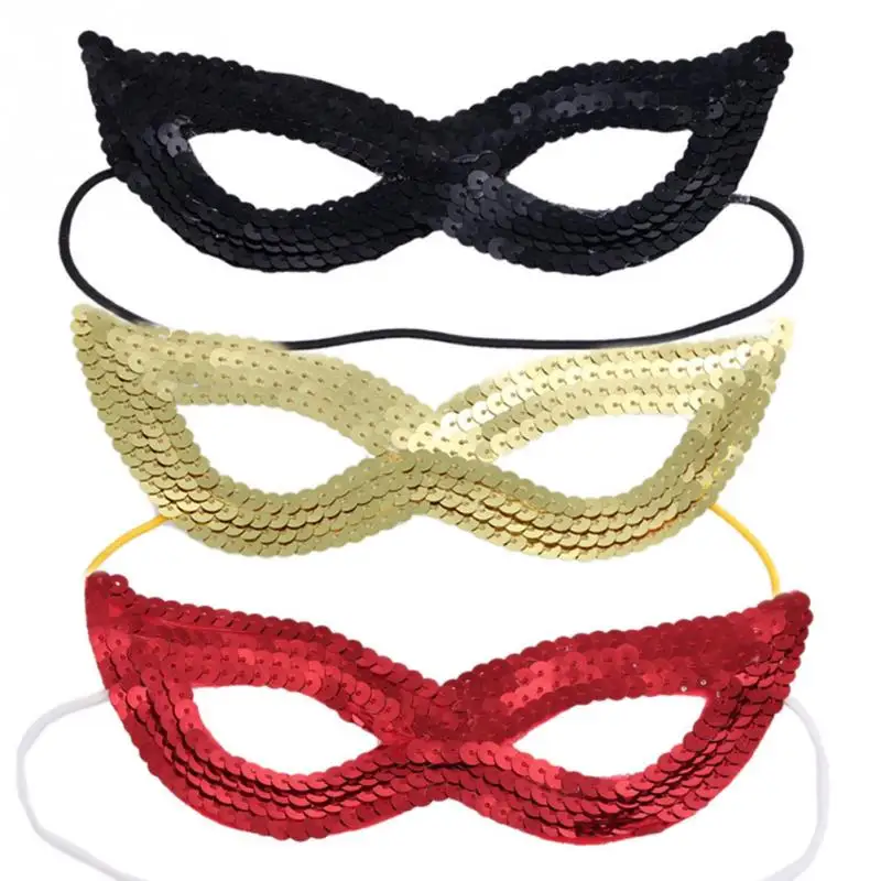 Eye Mask Halloween Party Sequined Mask Assorted Shiny Bat Mardi Gras
