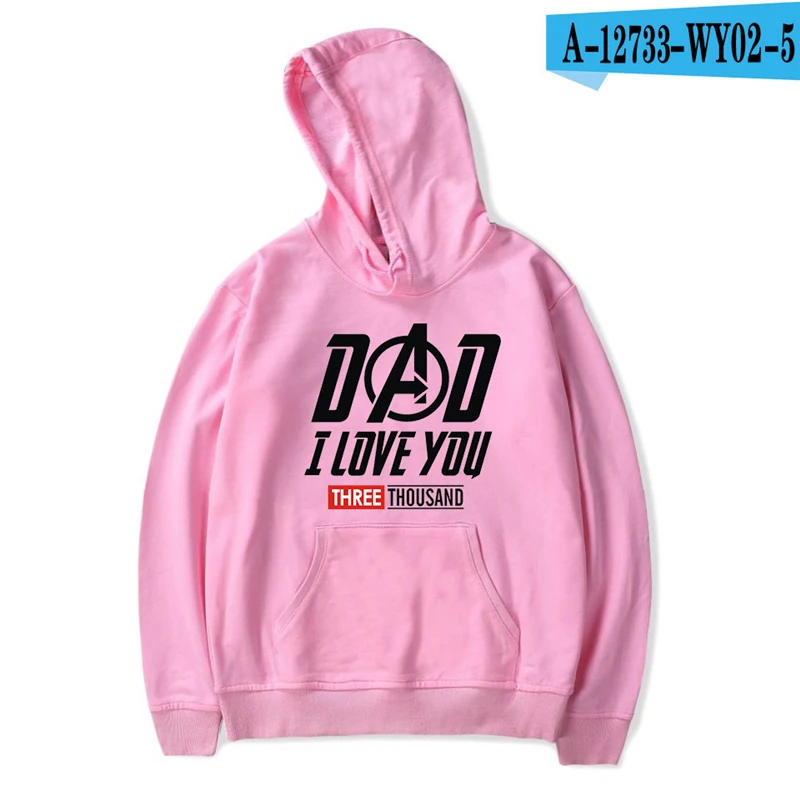 

I Love You 3000 Times Hoodie Tony Stark Iron Man Men Women Sweatshirts Black 3D Hoodies Long Sleeve Movie Hoodie Streetwear