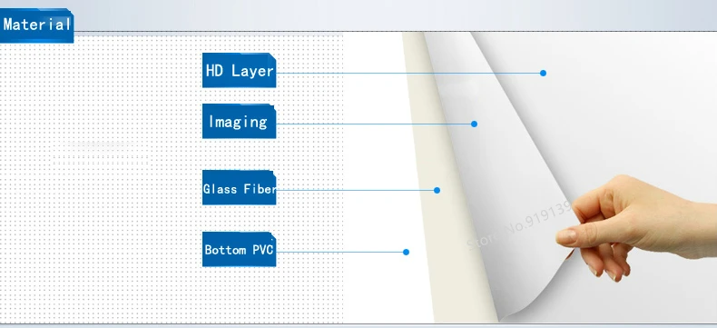 100inch 4x3 tripod projection screen title pic 11