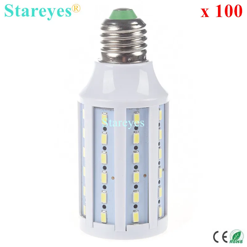 Бесплатная доставка 100 шт. E27 E14 B22 15 Вт 5630 5730 SMD 60 LED AC110 220 В светодиодсветодиодный