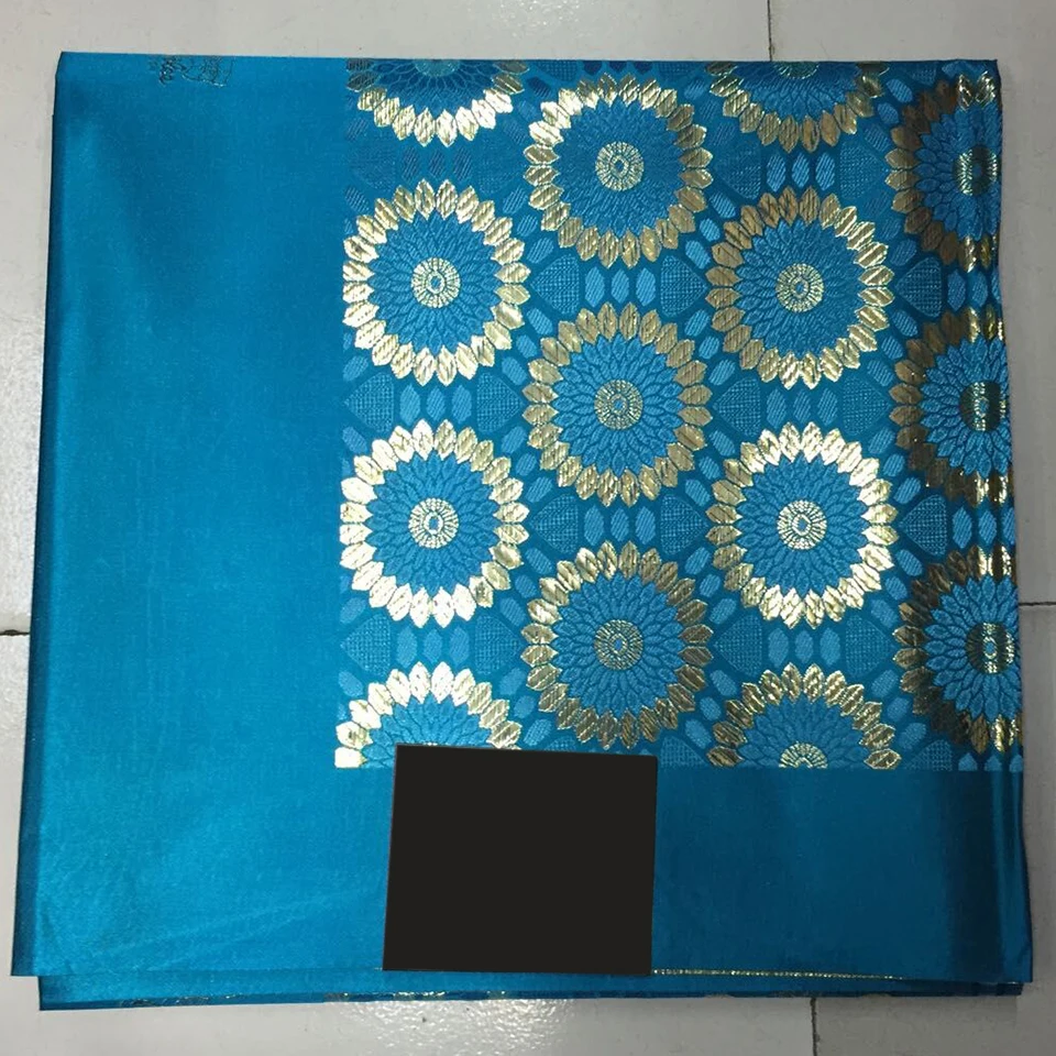 

Top Nigerian HeadTie Sego Gele Ipele,light blue African Headwear Sego headtie gele & wrapper for wedding party LXLX-9-5