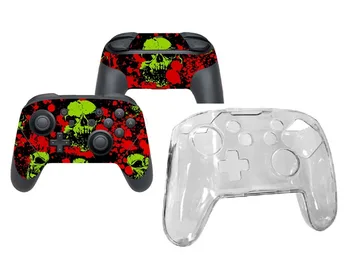 

N001 Kits with NS Crystal Case Hard Protective Cover Shell Skin + One Skin Sticker, all for Nintendo Switch Pro Controller