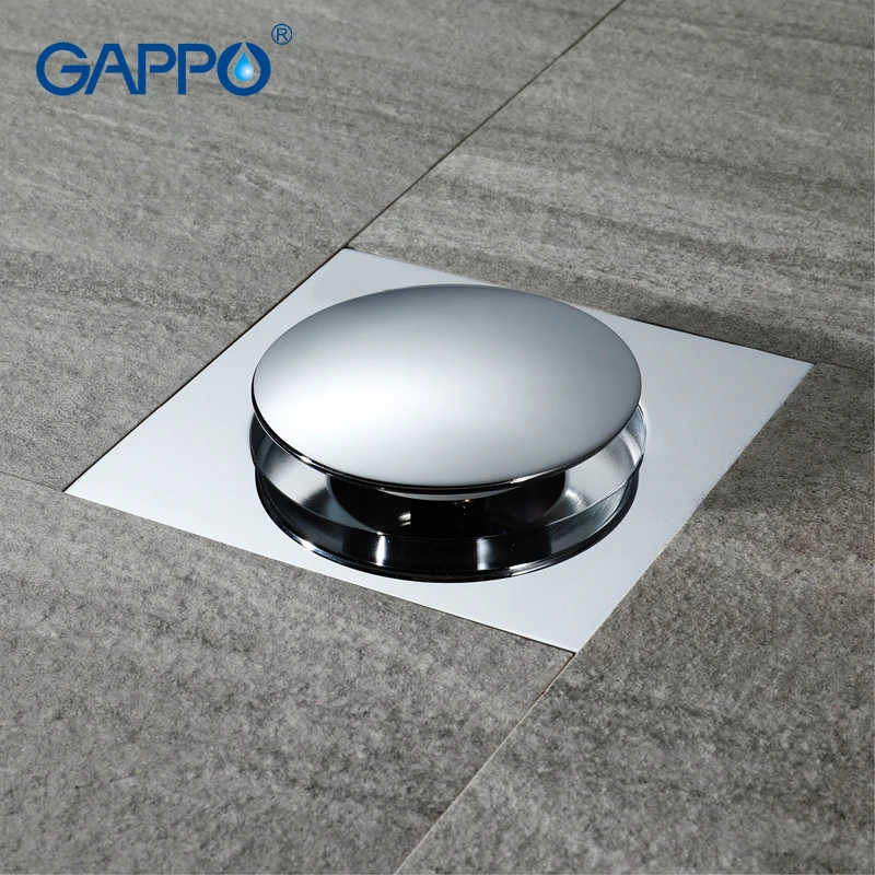 

GAPPO Drains Square Bathroom Shower Drain Strainer Waste Drainer Anti-odor Bath Shower Floor Drain Cover Stopper Accessories