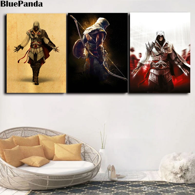 

Assassinings Creed II Painting Odyssey Adventure Game Posters And Prints Decorative Wall Art Pictures For Living Room Home Decor