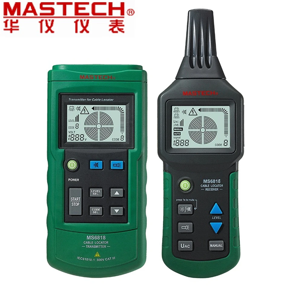 

Hot Digital MASTECH MS6818 advanced wire tester tracker multi-function Cable detector 12~400V Pipe Locator Meter With blacklight