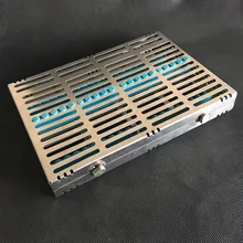 Стоматологическая стерилизация Кассетная стойка лоток держатель 20 хирургических инструментов Желтый