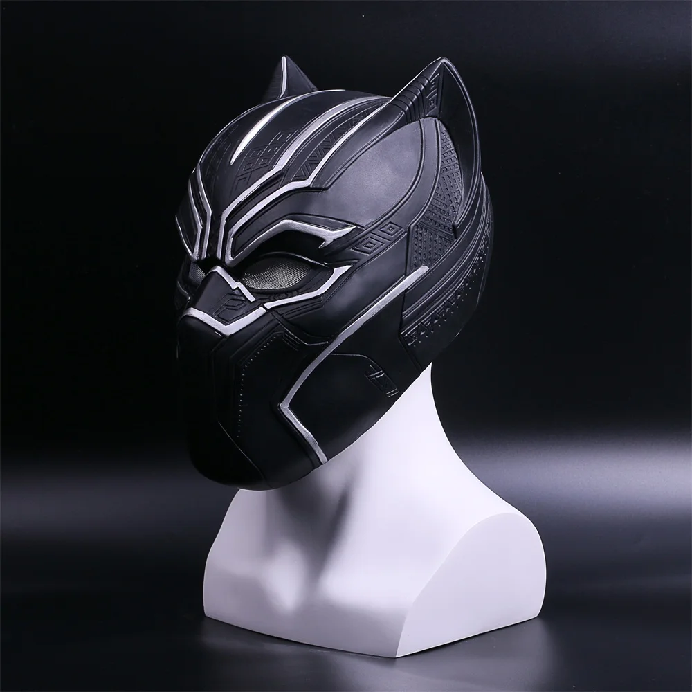 2017 New Captain America Helmet With light Black Panther Helmet Civil War Cosplay Mask Halloween Party Prop (5)