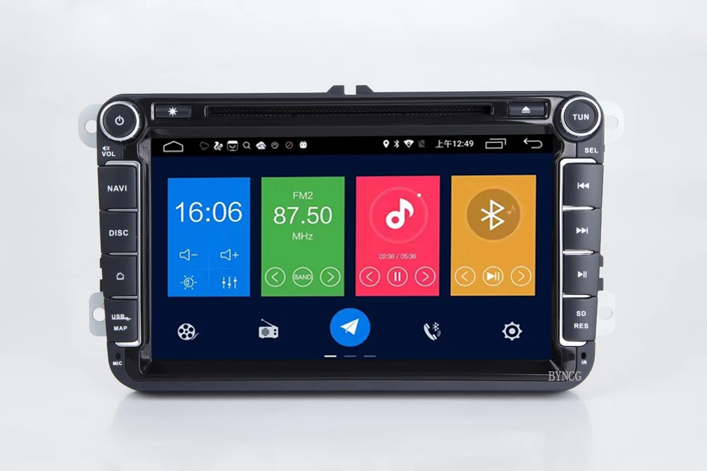 Perfect BYNCG 7" Car GPS Navigation for Volkswagen SKODA GOLF 5 6 tiguan BORA magotan PASSAT CADDY B6 POLO Android 9.0 4G RAM 32G ROM 4