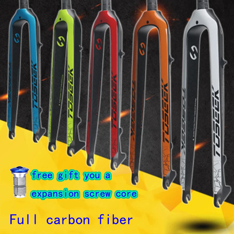 

2019 Bicycle Fork 26/27.5/ 29 inch Full carbon fiber Fork Bicycle Fork free gift a expansion screw core Bicycle Parts
