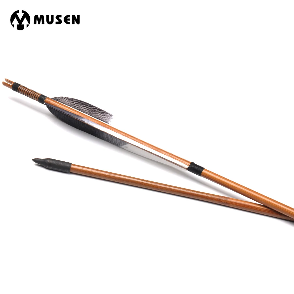 6/12/24 шт. стрелы из бамбука 30 дюймов 500 дюйма|spine 500|bamboo arrowsshoot archery |
