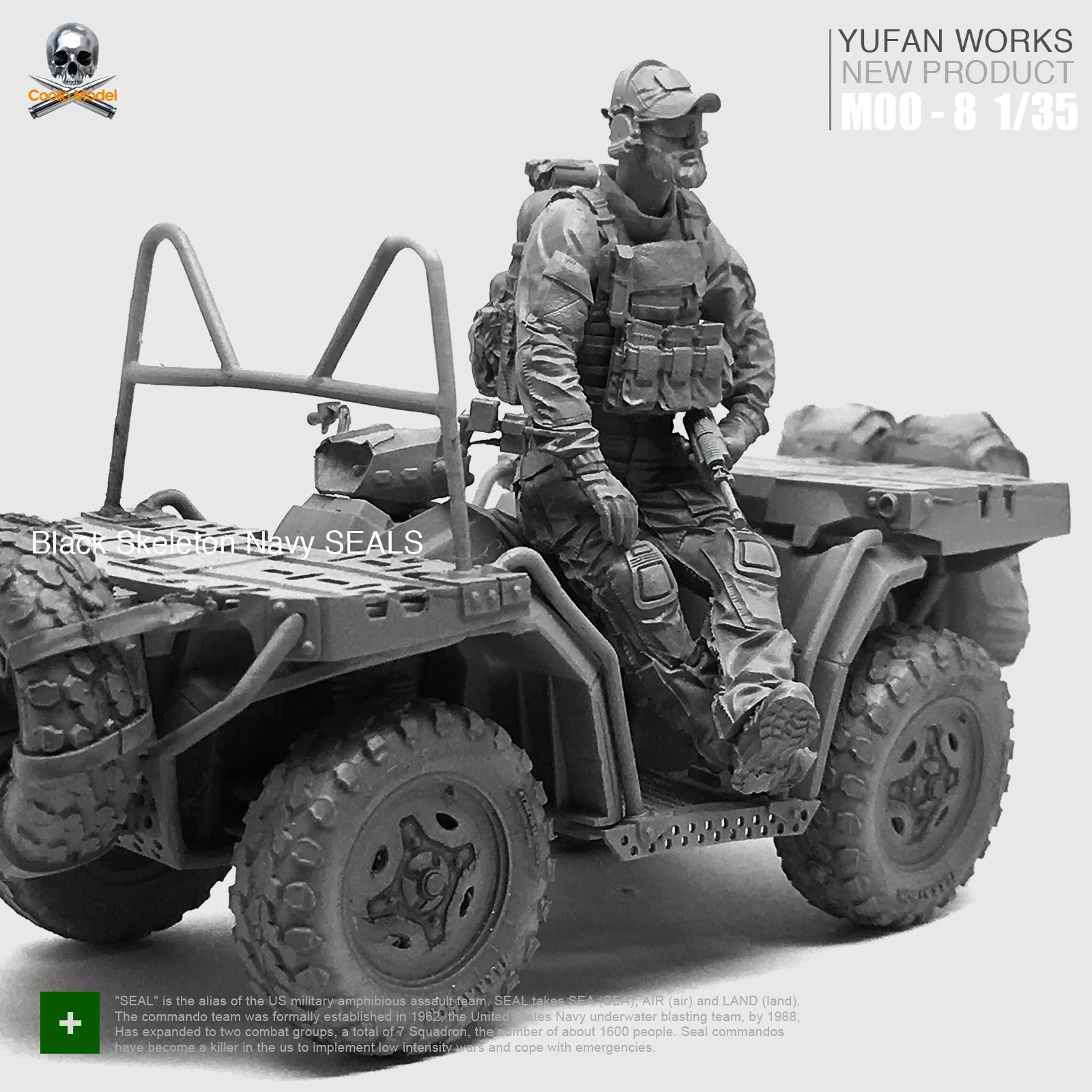 

1/35 Resin Soldier + Terrain Car US Navy SEALS MOO-08