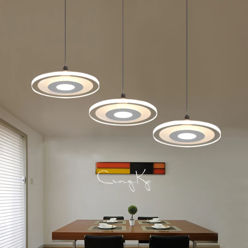 

Model LED pendant lights for dining hall Simple and stylish design lit up the restaurant led strip acrylic shade pendant lamp