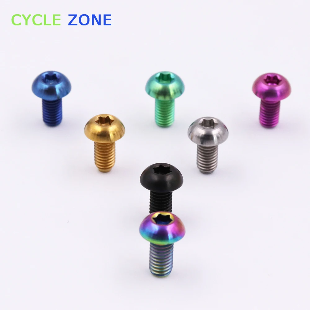 

M5x10mm Disk Brake Rotor Bolts T25 Torx Titanium Bicycle Parts Titanium Mountain Bike Ultralight M5*10mm Brake Screw
