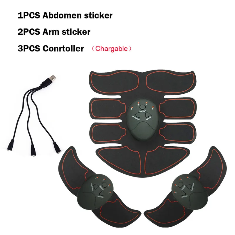 

New EMS Muscle Exerciser Smart ABS Abdominal Muscle Trainer Body Fitness Shaping Massage Patch Sliming Massager Unisex